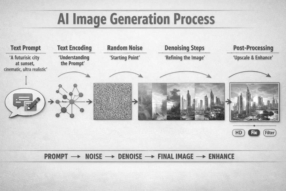 AI 图像生成的循环通常是这样工作的：, 图片 1