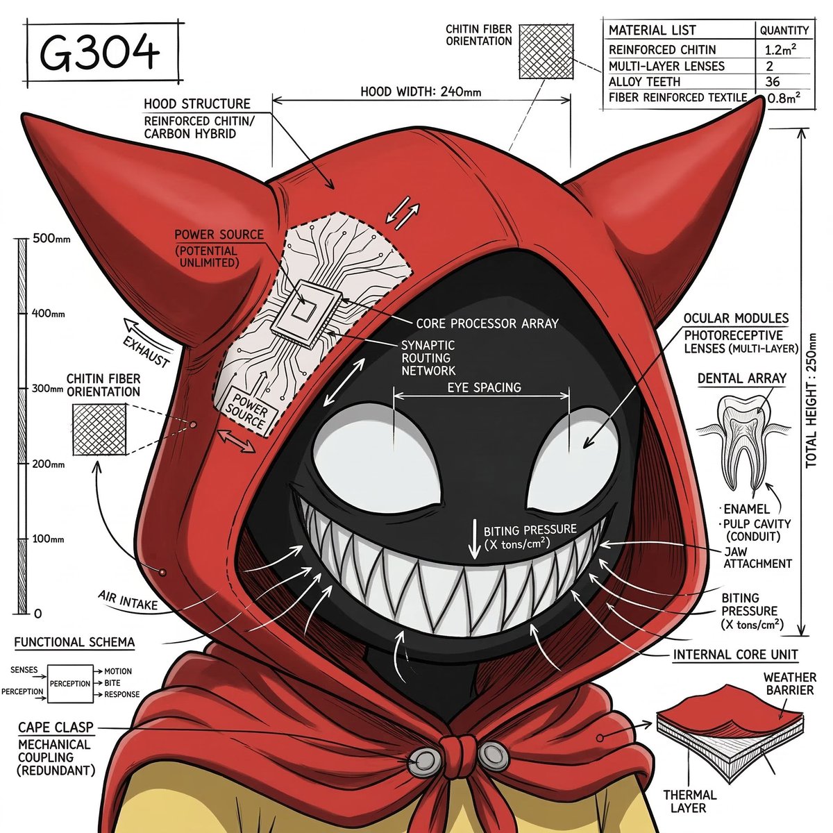 创建一个信息图图像，主体为[character from reference]，将对象的真实照片或照片级真实感渲染图与直接叠加在顶部的技术注释…, 图片 1