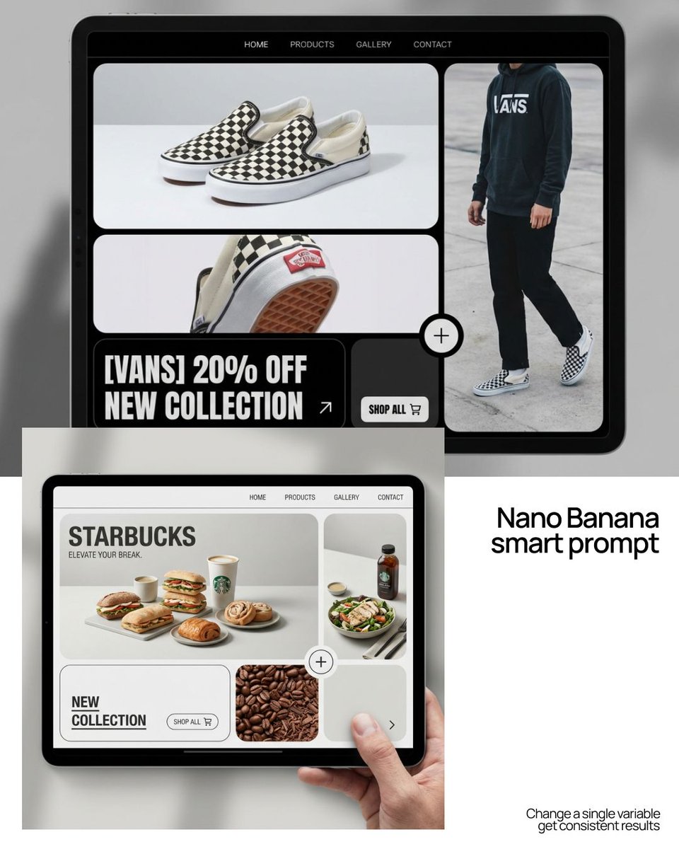 E-commerce interface concept (bento grid format) Prompt 👇 https://t.co/PNxFtHt…