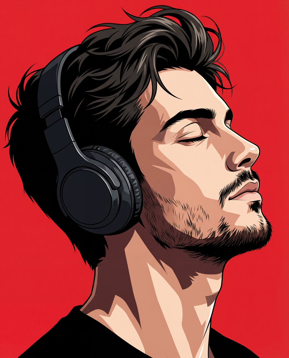Transform the person from the reference photo into a modern anime vector illust…