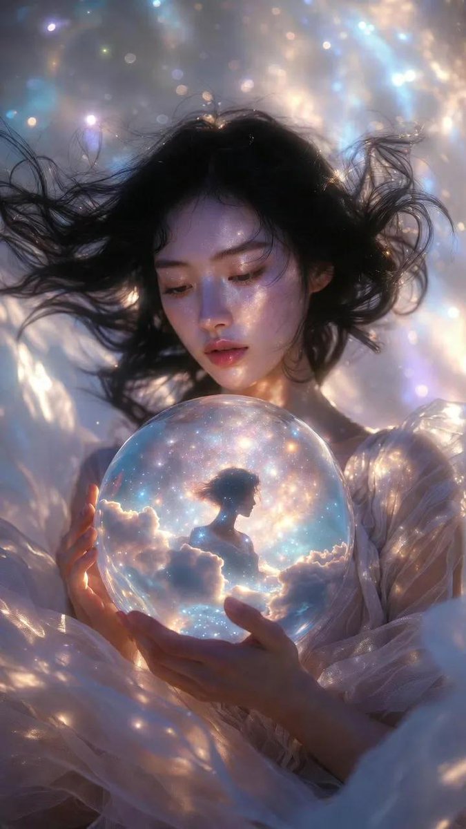 一部电影感的竖版时尚编辑大片人像(9:16),画面中是一位美丽的女性,长长的飘逸黑色长发,柔和波浪状,仿佛悬浮在轻柔的微风中般轻盈飘动。, 图片 3