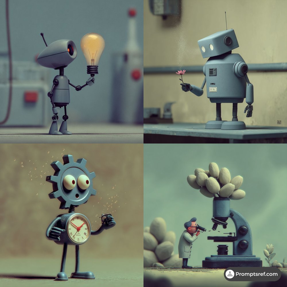 这种风格就像是 WALL-E 在一个手工制作的微缩世界里遇见了莱卡。, 图片 1