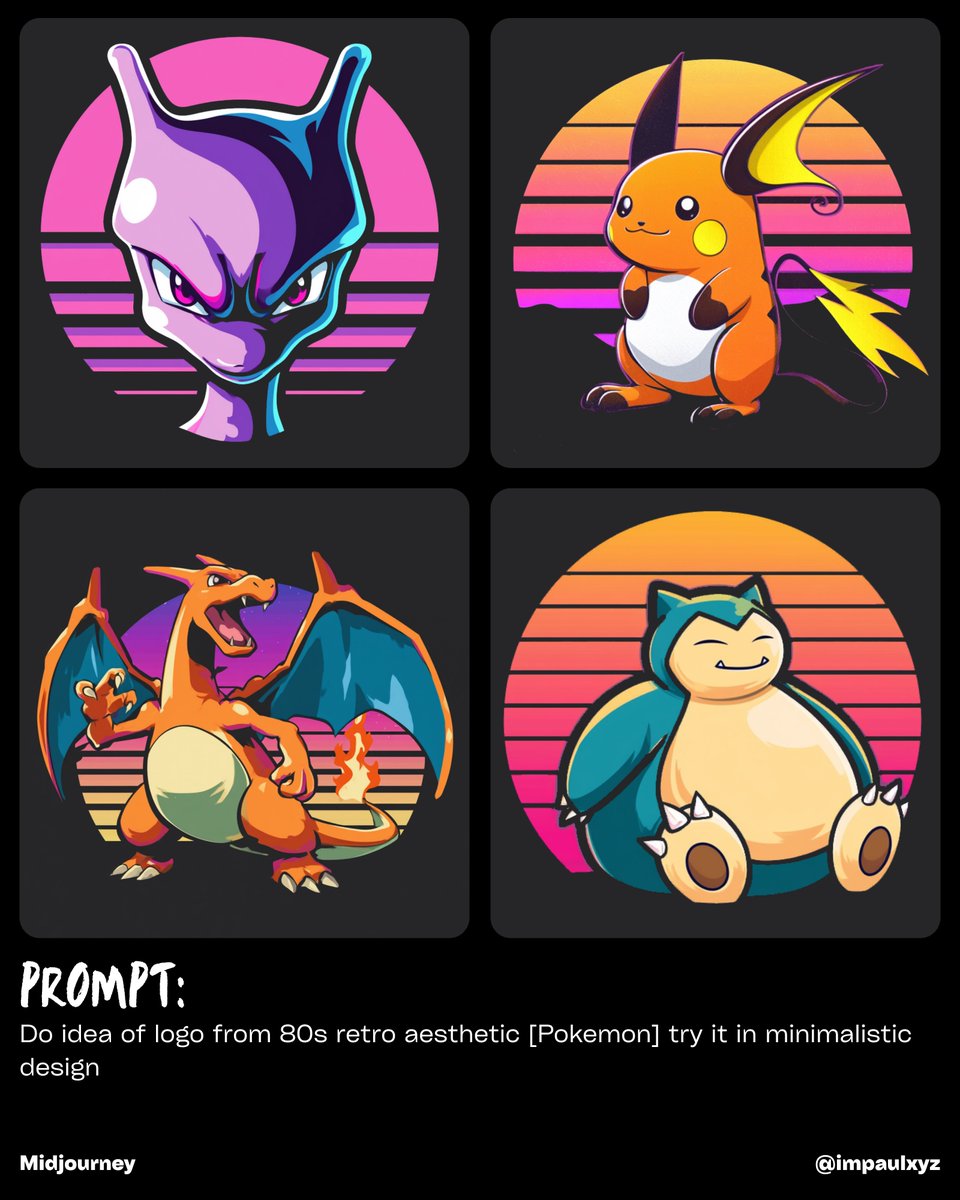 做80年代复古美学的耿鬼(Gengar)logo设计灵感,尝试极简风格设计 --v 7, 图片 1