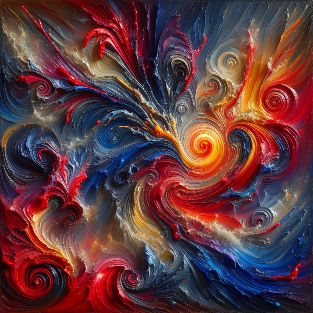 Create a visually striking abstract art composition emulating the explosive ene…