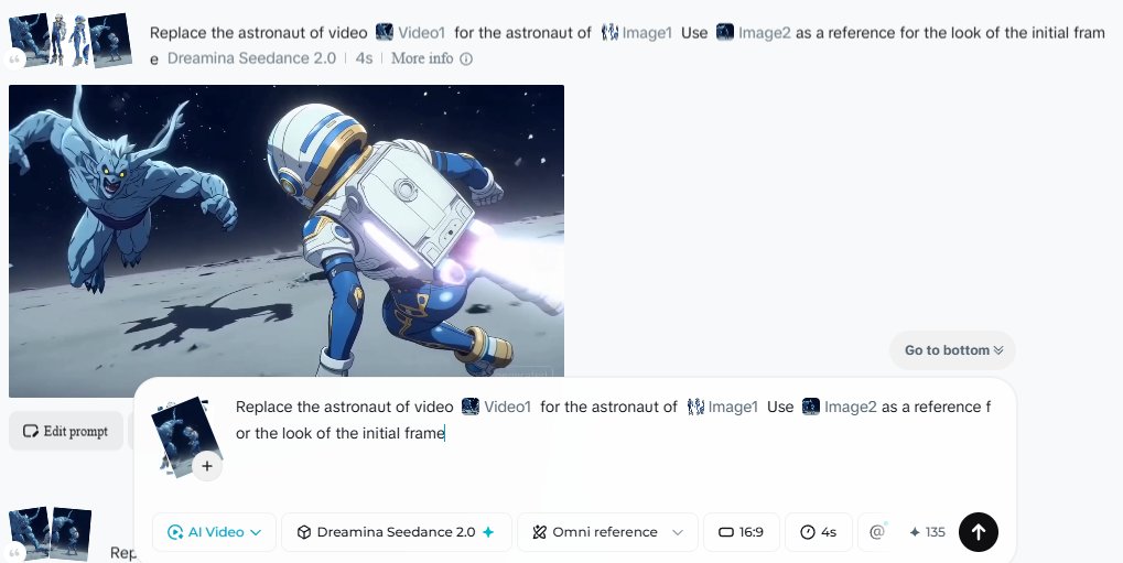 将"Video1"中的角色替换为"Image1"中的角色。使用"Image2"作为初始帧外观的参考。https://t.co/qkwkFb98…, 图片 2