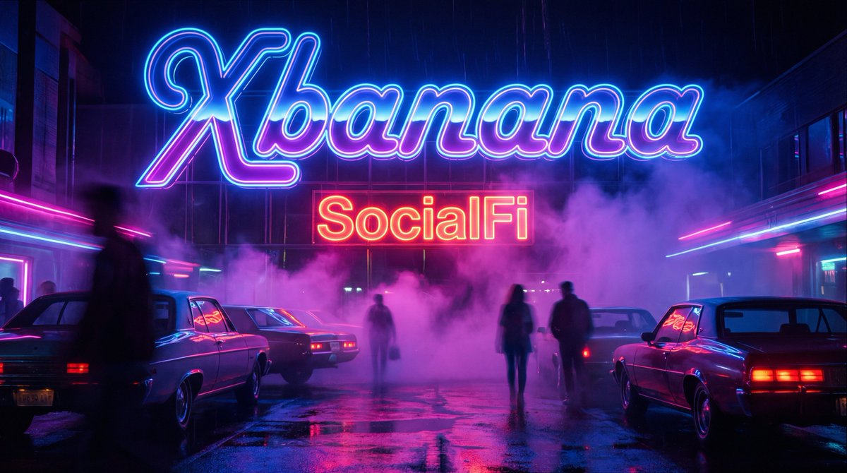 "80年代合成波（synthwave）风格的赛博朋克霓虹街道夜景，正在下雨。一块巨大的、灯光明亮的霓虹招牌，以完美的字体清晰地拼写出单词"Xs…, 图片 1