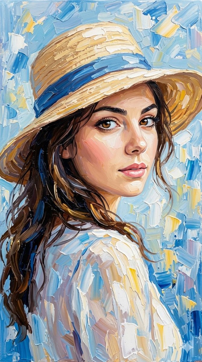 Prompt 122 Creating an abstract expressive portrait in light impasto style 🎨 �…