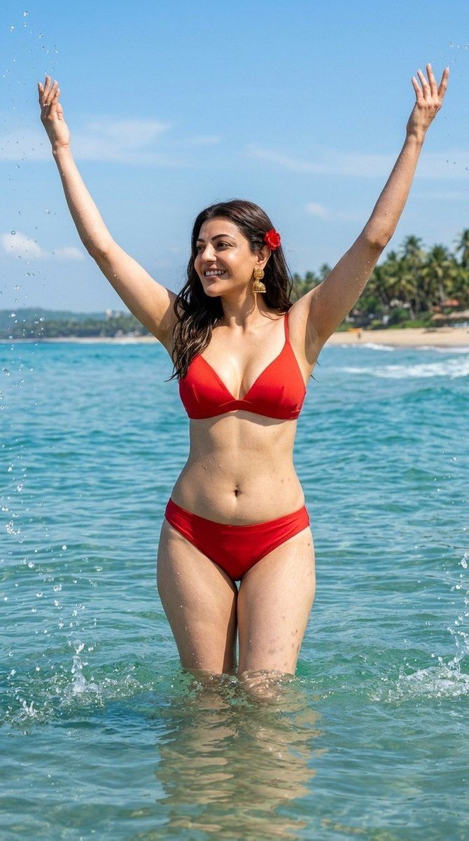 Kajal Aggarwal 享受夏日 🌞🏝️ 身着比基尼 👙, 图片 3
