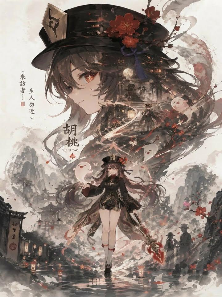 [XXX]的角色宣传海报，采用统一的竖版主视觉构图。每张海报遵循上大下小的层级式布局：上半部分以角色最具辨识度的头部、面部轮廓、面具或上半身剪…, 图片 2