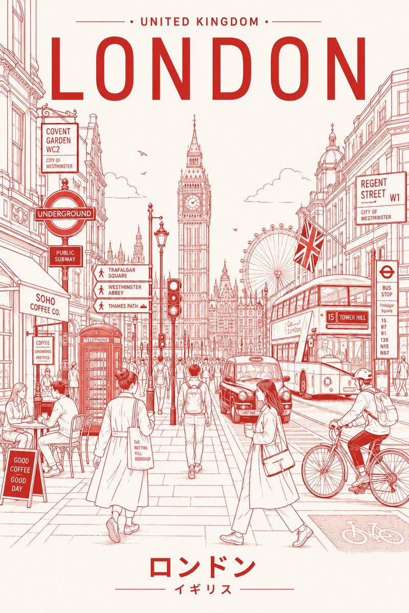 创作一张极简主义、超高分辨率的线条艺术风格东京旅游海报,将东京呈现为一个时尚的日常都市场景,而非明信片式的旅游景点。, 图片 2