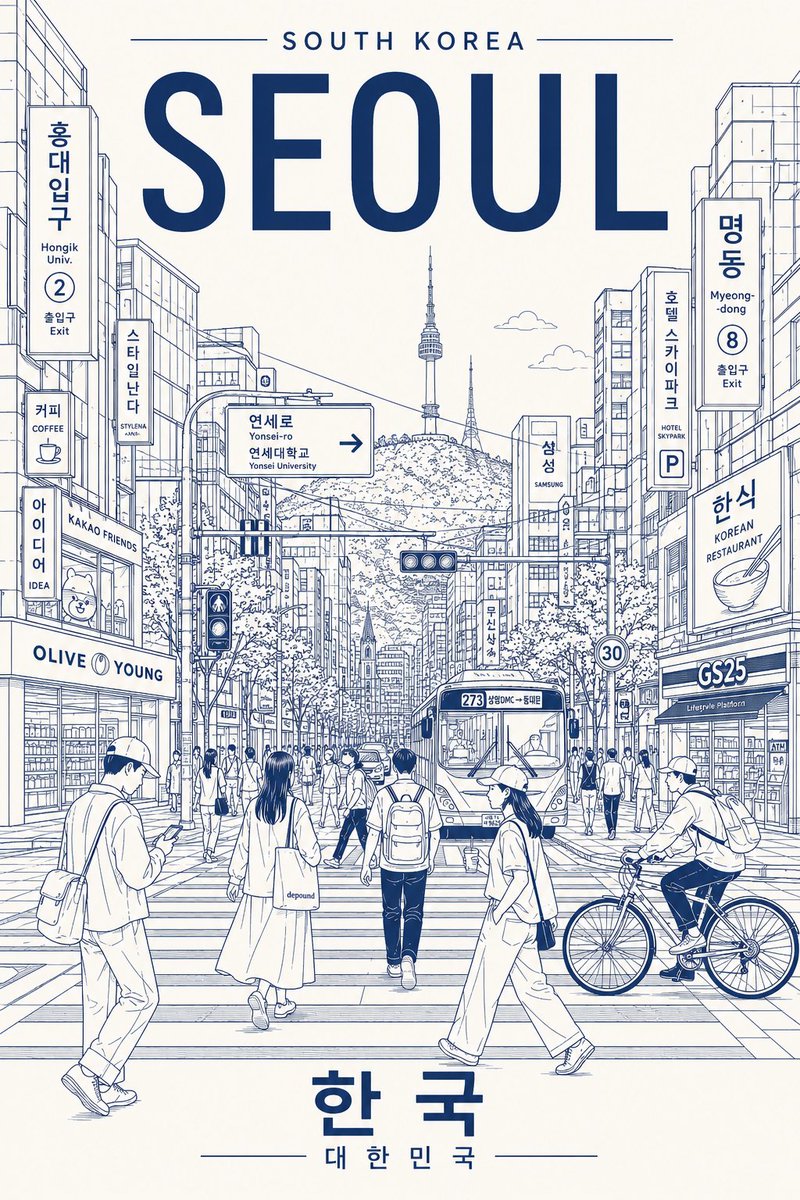 创作一张极简主义、超高分辨率的线条艺术风格东京旅游海报,将东京呈现为一个时尚的日常都市场景,而非明信片式的旅游景点。, 图片 3