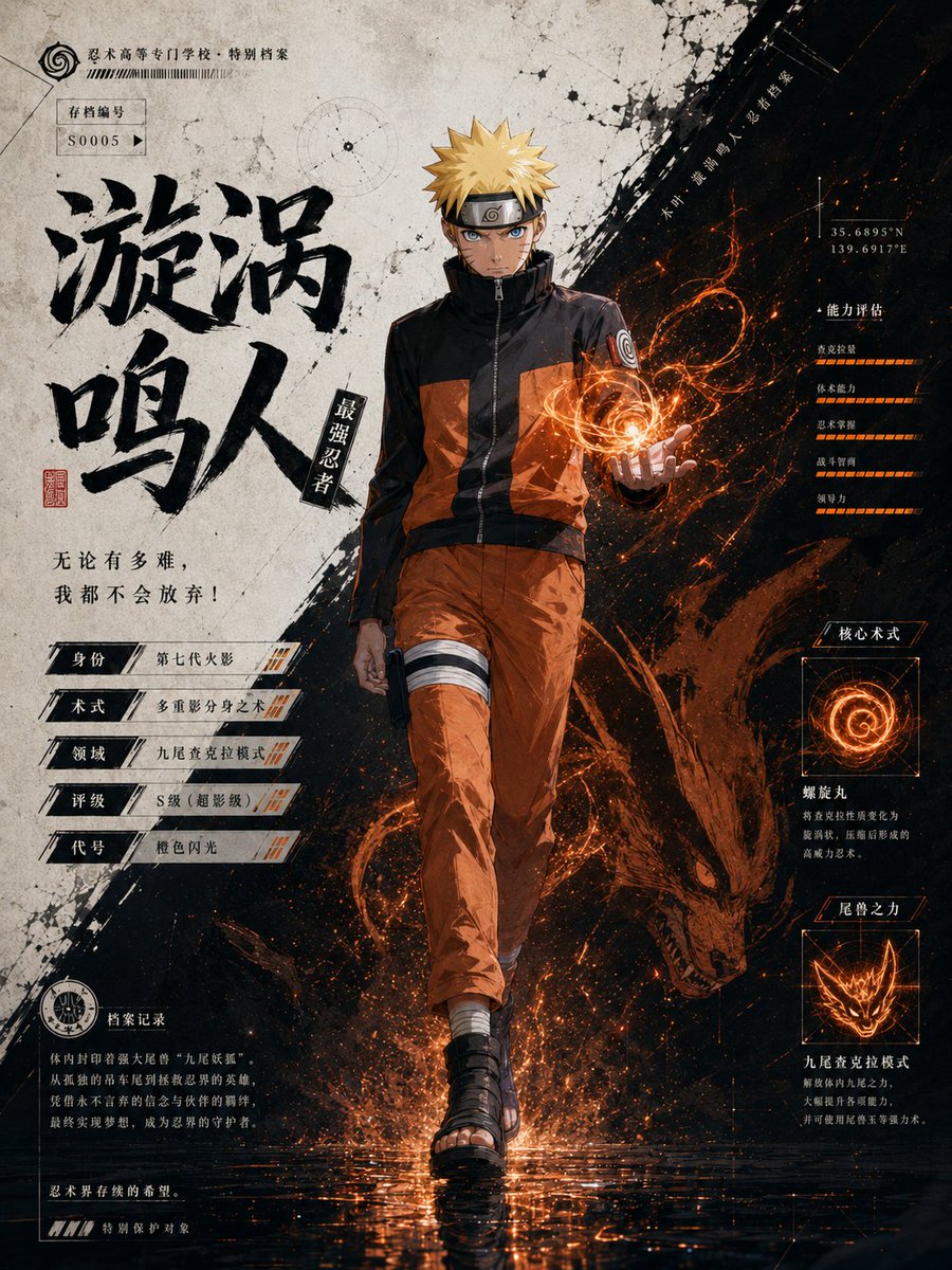 创建一张完整呈现的「角色世界观档案卡」。, 图片 4