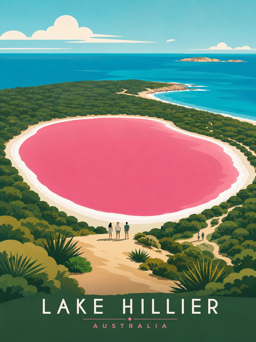 创作一张也门索科特拉岛的精品编辑风格旅行海报插画。, 图片 2