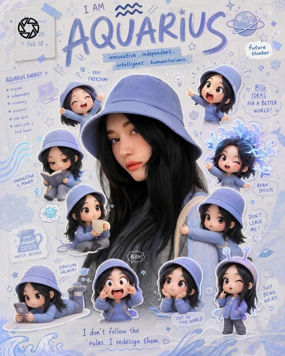 我是“AQUARIUS”(水瓶座)。请创建一张灵感来源于《柔美的细胞小将》的海报,整体氛围和背景风格保持原作那种柔和、唯美、充满生活气息的感觉…, 图片 1