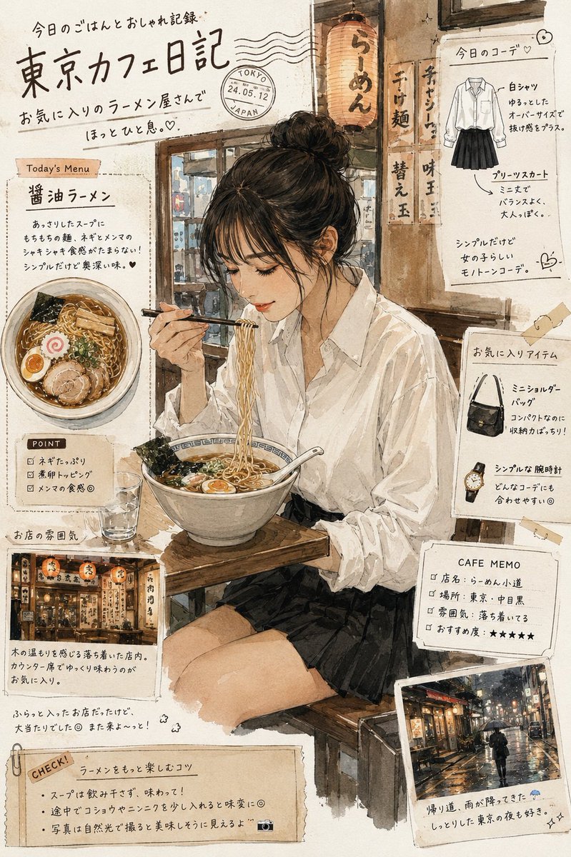 日本杂志插画提示词, 图片 2
