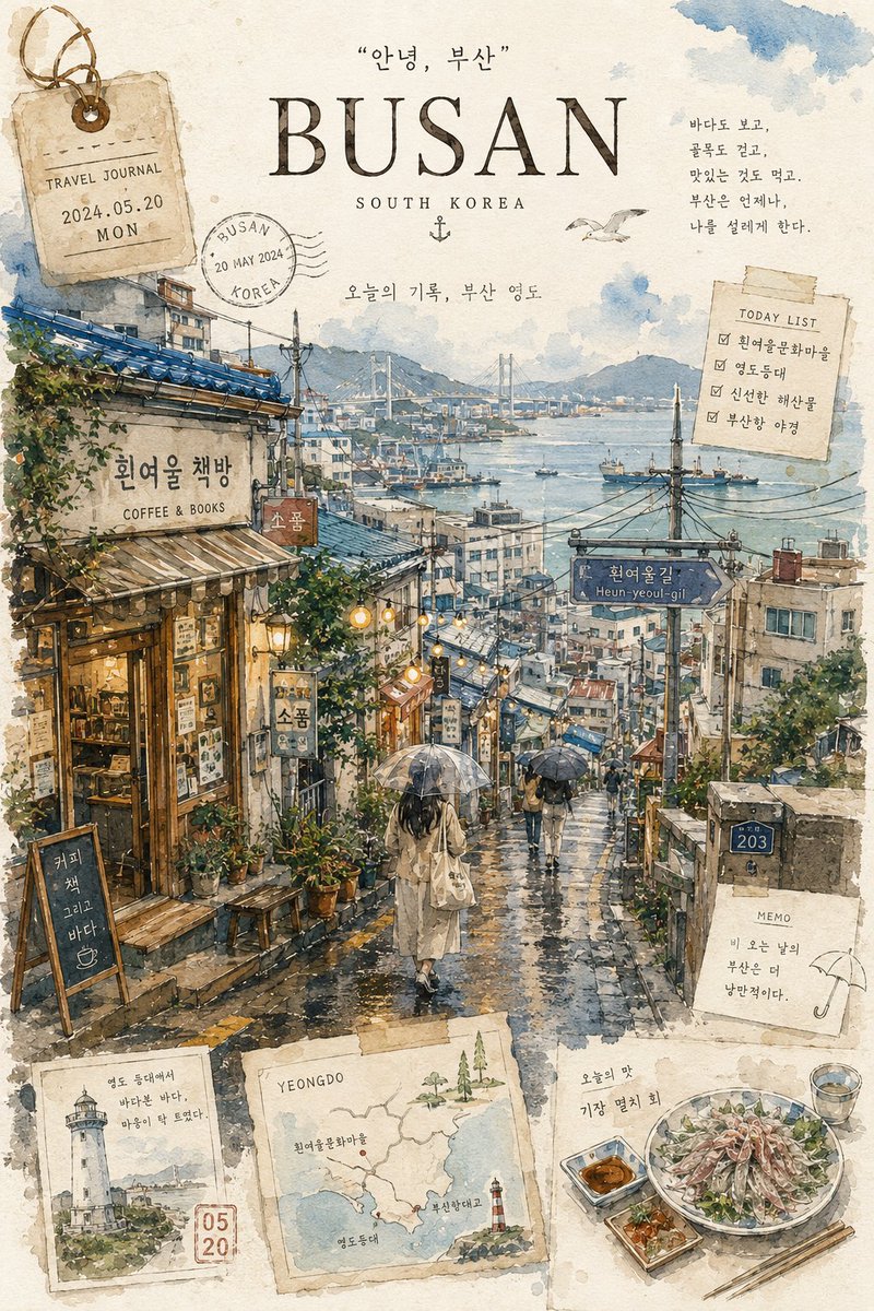 一本关于韩国的美学旅行手账,使用 ChatGPT 上的 GPT Image 2 制作, 图片 2