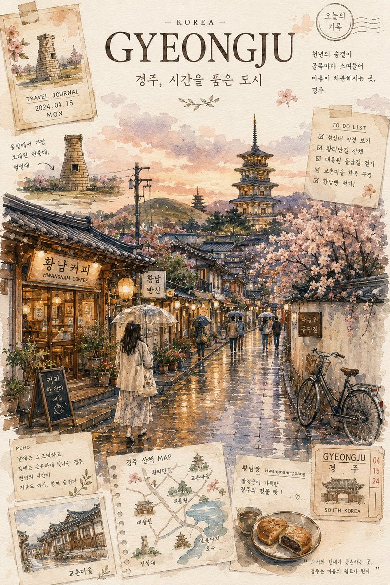 一本关于韩国的美学旅行手账,使用 ChatGPT 上的 GPT Image 2 制作, 图片 3