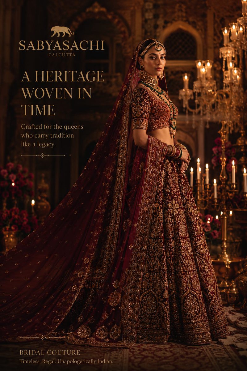 受顶级Vogue、迪奥(Dior)、Sabyasachi、艾莉・萨博(Elie Saab)以及高端平面广告启发的奢华高级定制婚纱时尚大片,核心…, 图片 1
