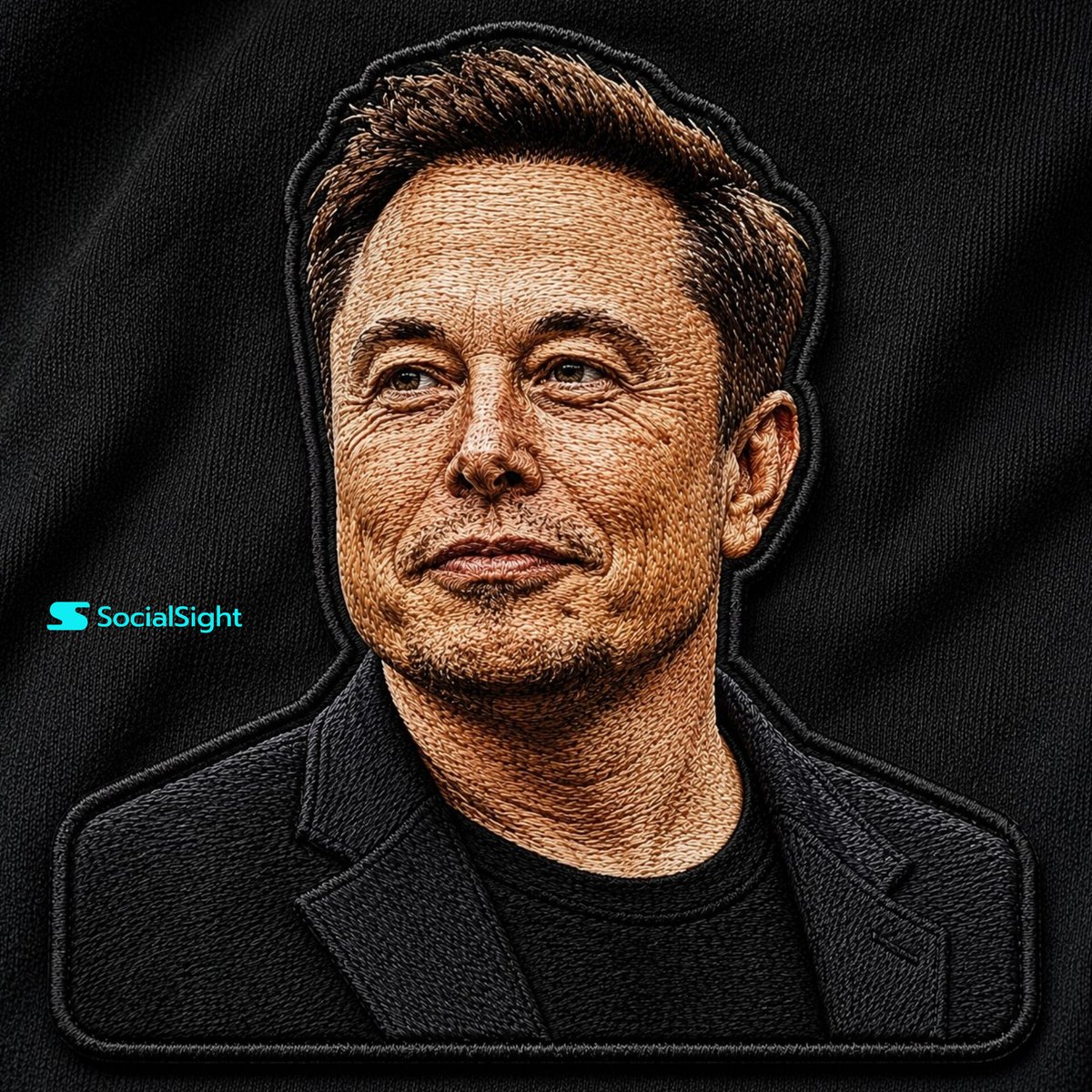 “特写肖像转化为精致的刺绣艺术作品，面部特征上呈现逼真的线缝效果，层次分明的棉质纹理，手工缝制贴布美学，可见的面料纤维质感，时装大片打光，高端…, 图片 3