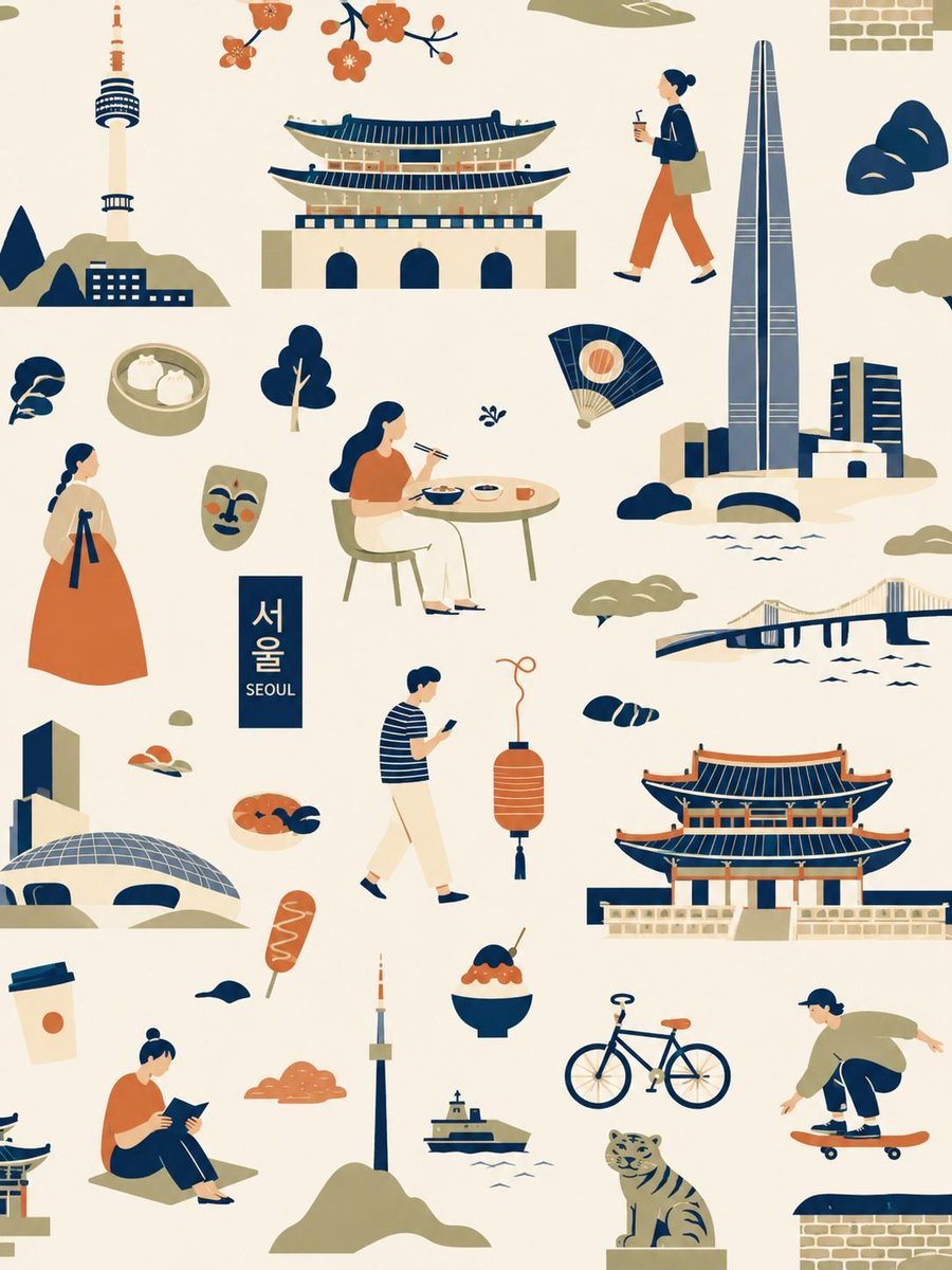 创建一幅精致的扁平矢量编辑图案插画，主题为[Melbourne]，以无缝的生活方式艺术拼贴形式构成，融合地标建筑、本地文化、度假场景和象征性的…, 图片 3