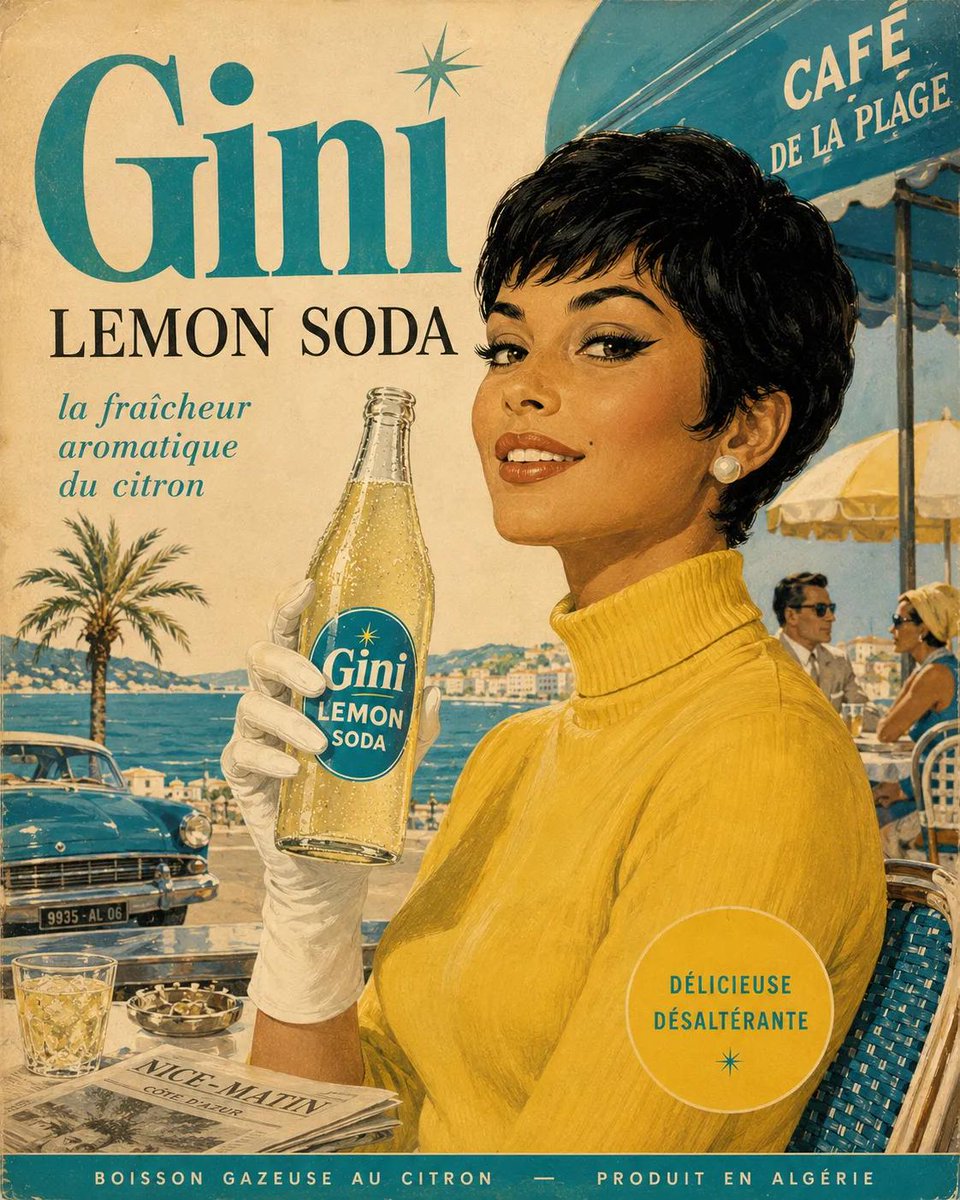 纯正的1960年代美国广告海报，[BREW]品牌，复古中世纪商业插画风格，[PERSON DESCRIPTION]手持一瓶结满冰霜的玻璃瓶[B…, 图片 1