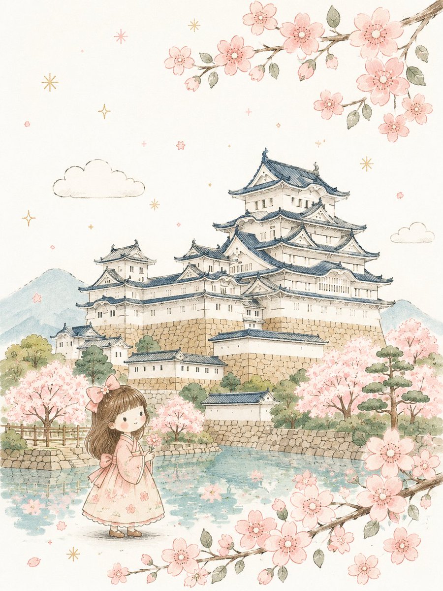 将照片转换为一幅精致简约的手绘儿童插画,呈现出柔和、奇幻的童话美学风格。使用简洁的拉长造型、纤细且不规整的手绘线条、平涂的柔和粉彩色调、极少的…, 图片 2