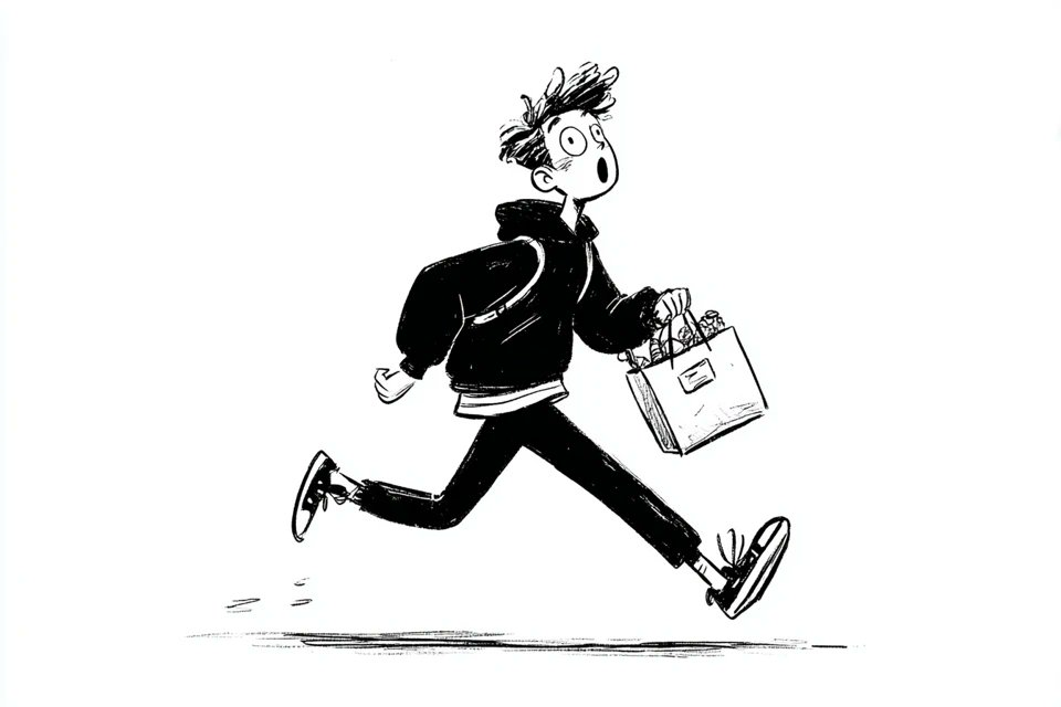 [主体]身着[服装]并[进行动作]的简约单色线稿，面部呈现[表情]，受Notion启发的编辑极简主义风格绘制：线条清晰、平涂黑白配色、简单几何…, 图片 2