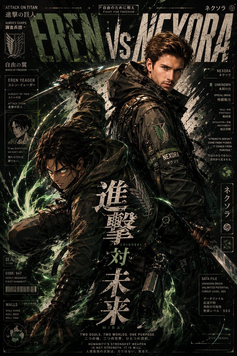 一张病毒式传播的超高端动漫×奢侈时尚跨界海报，画面中[ANIME CHARACTER NAME]（动漫角色名）与上传的人物作为标志性搭档，共同…, 图片 3