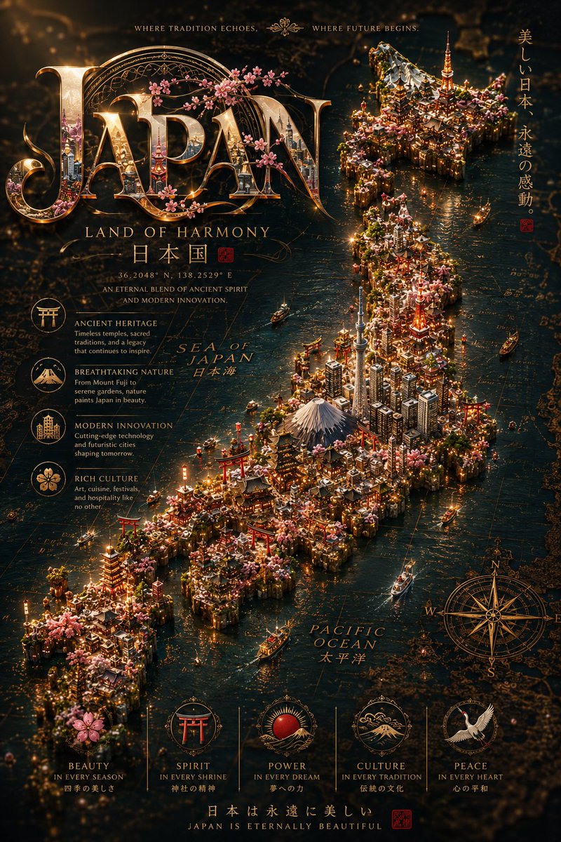 终极病毒式传播电影级国家地图集提示词(主模板), 图片 1
