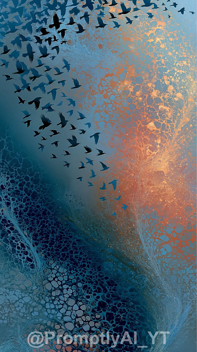 Abstract, murmuration, --ar 9:16 --exp 15 --stylize 350 --hd --v 8.1 https://t.…