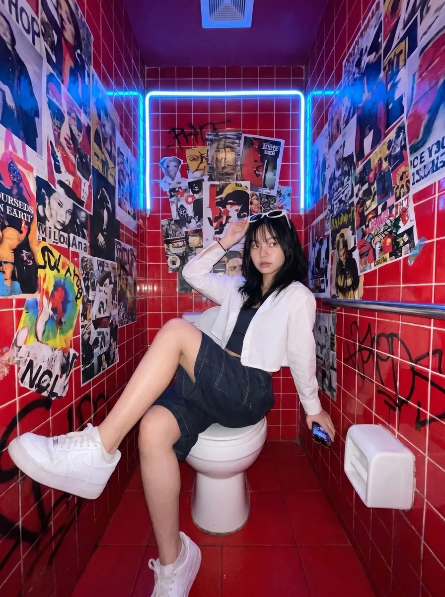 用未经后期处理的 iPhone 后置摄像头并开启直闪，拍摄一张超写实的室内抓拍照片，场景设定在一间超现实的奢华谷物店装置内，墙壁为亮橙色，货架…, 图片 2