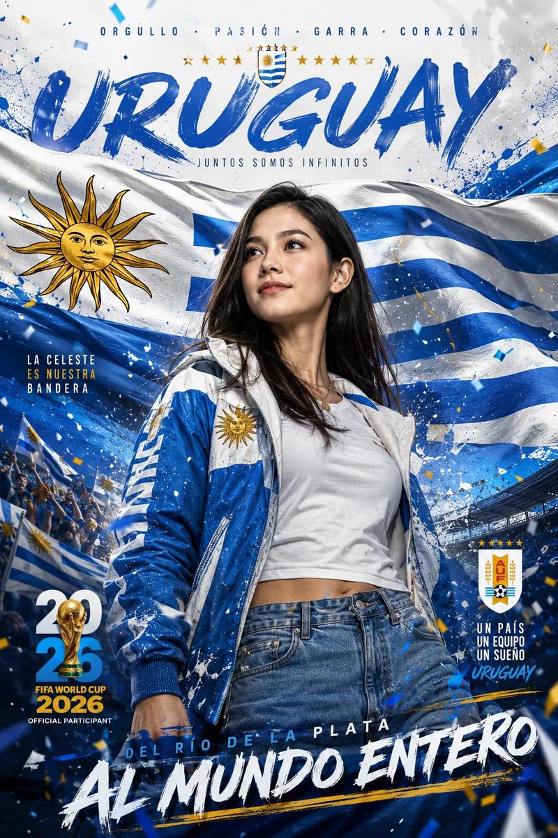 极致电影感 2026 国际足联世界杯宣传海报,自豪的年轻球迷英姿勃发地站立于画面中央,身着时尚的国家队外套与球衣,巨大的 [COUNTRY] …, 图片 2