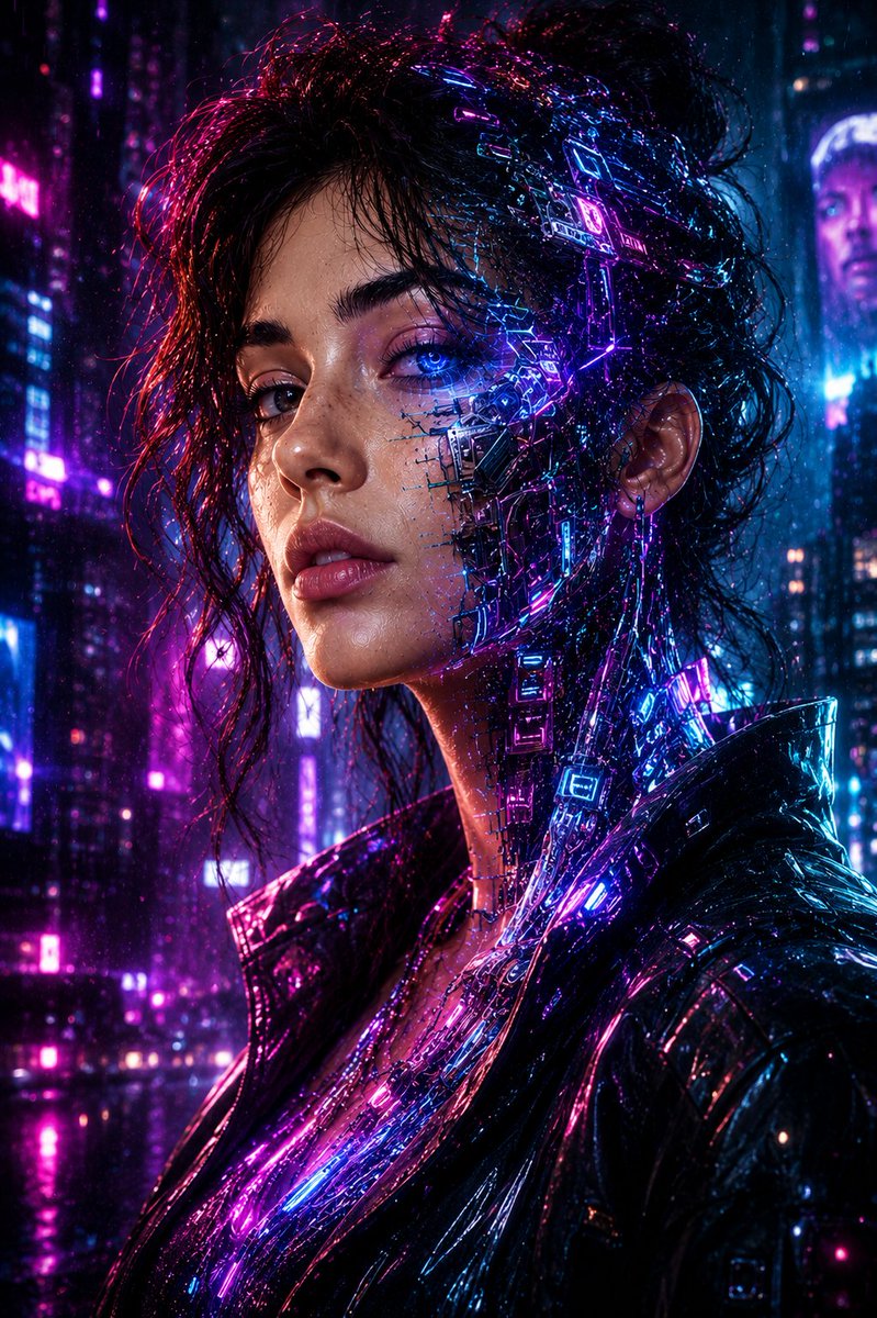 一幅超现实主义的电影级数字艺术作品，以上传的照片作为主要面部参考。尽可能精准地保留此人的面部特征、面部结构、年龄、表情、发型、如有则保留胡须、…, 图片 2