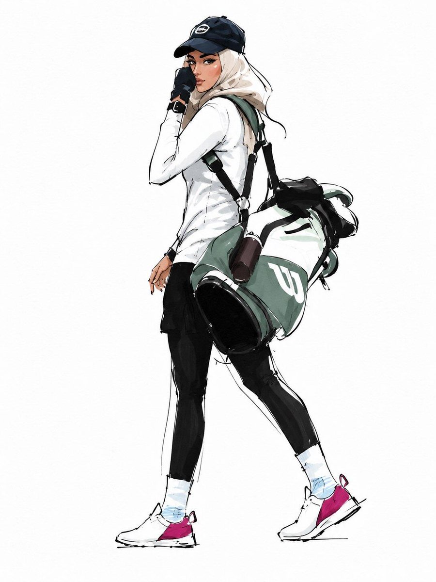 将这张照片转换为《Vogue》风格的时尚插画,保留人物的身份、面部特征与相貌。极简手绘素描,配以优雅修长的身形比例、粗犷的黑色墨线轮廓、松弛自…, 图片 2
