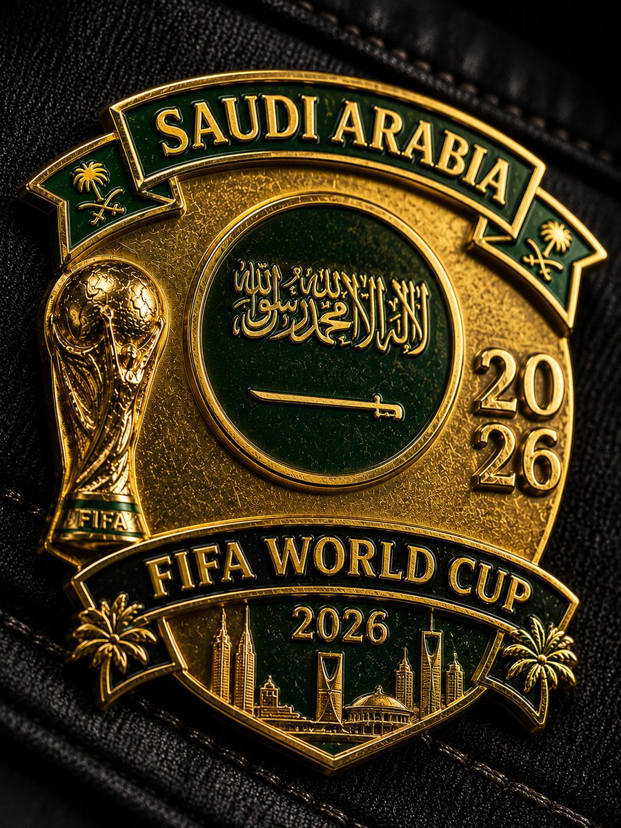 一枚占据视觉中心、填满 3:4 微距画面 70% 的 [Team_Name] FIFA 2026 世界杯珐琅徽章,其闪亮的金色表面呈现出物理上…, 图片 4