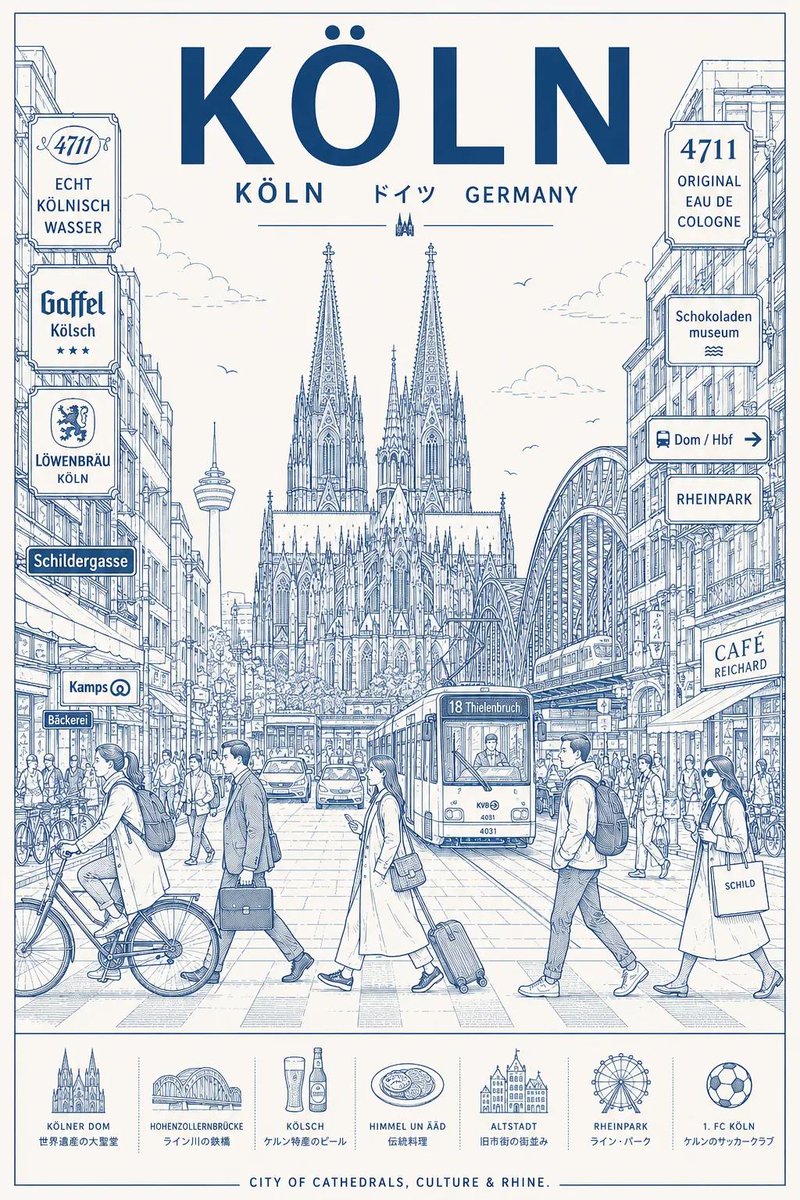 创建一张超高分辨率的极简线条艺术旅行海报，主题为 [DESTINATION]，将这座城市描绘为时尚的日常都市场景，而非游客明信片。, 图片 2