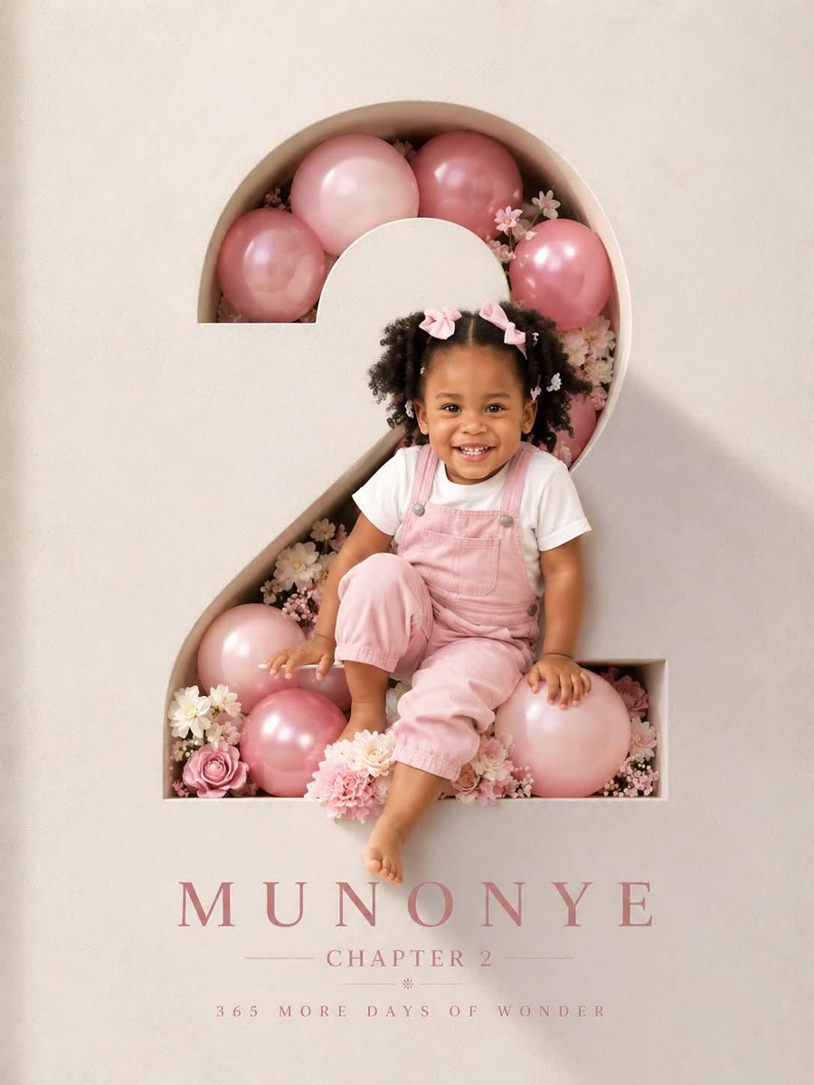专业奢华生日海报，3:4 比例。整个画面被一面高端米白色奢华纸质纹理墙填满。墙体上精确雕刻出一个巨大的数字“2”，具有可见的深度与逼真的内阴影…, 图片 1