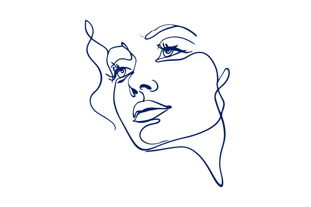 一幅极简风格的连续线条画[subject]（主题），以干净的二维平面矢量风格绘制。在纯白色背景上用一条连续的[color]（颜色）线条勾勒。无…, 图片 3