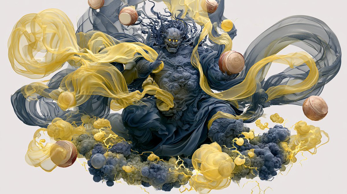 [LEGENDARY_FIGURE] 威临 [CREATURE/BEAST]，以光滑的体积感三维编辑插画风格呈现，巨大而半透明的丝绸缎带极光形…, 图片 3