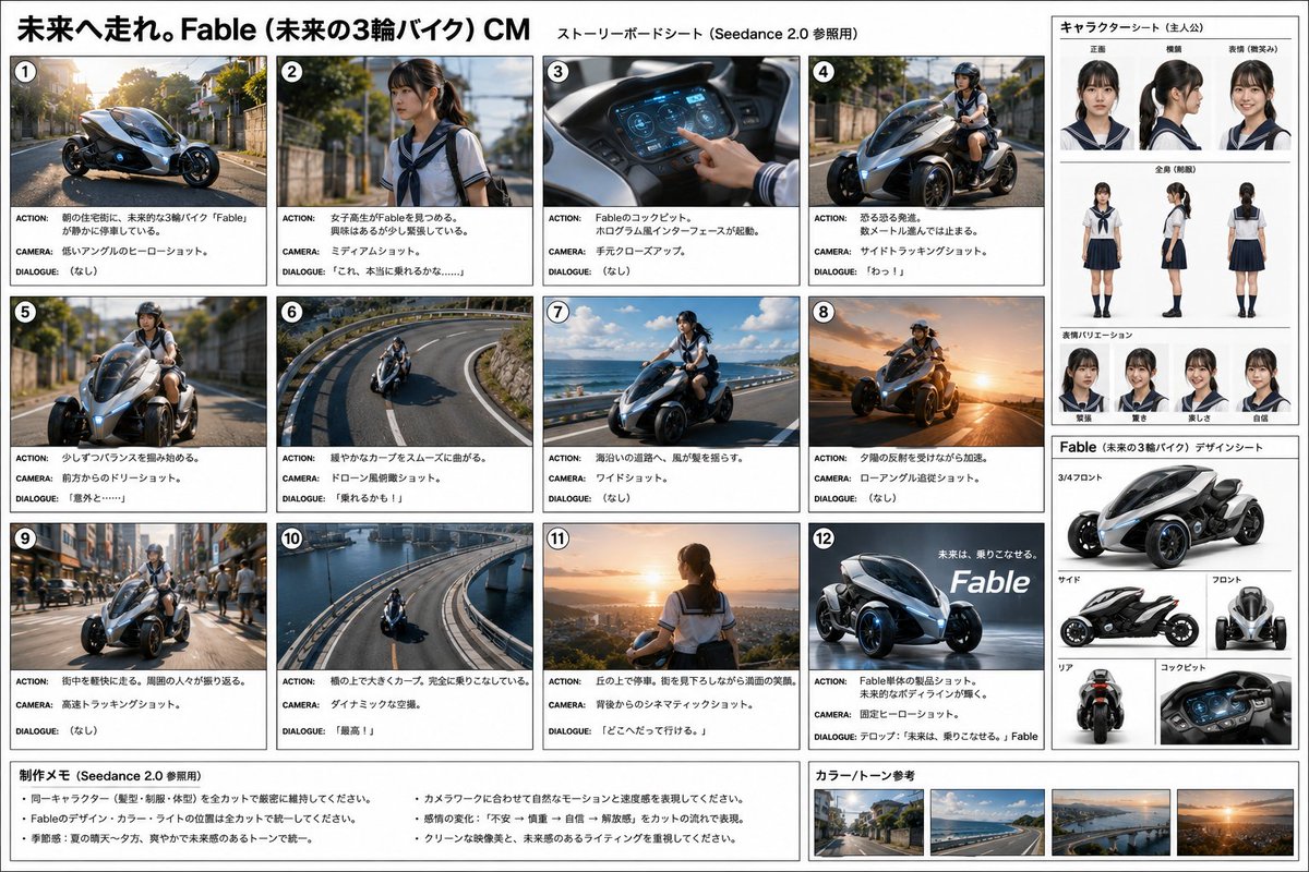 参考:@Image1(分镜表)—— 全片锁定人物与车辆设计。, 图片 1