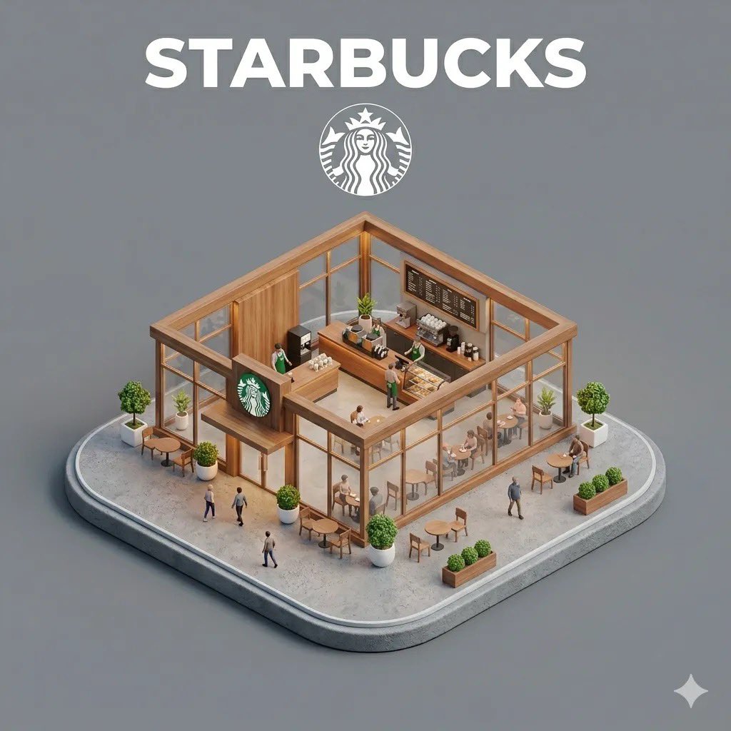 "放置在浮动混凝土平台上的品牌店面超精细等距3D微缩立体模型，从45度等距视角观察。开放式屋顶娃娃屋结构，搭配落地玻璃墙，真实内饰，小人物模型…, 图片 2