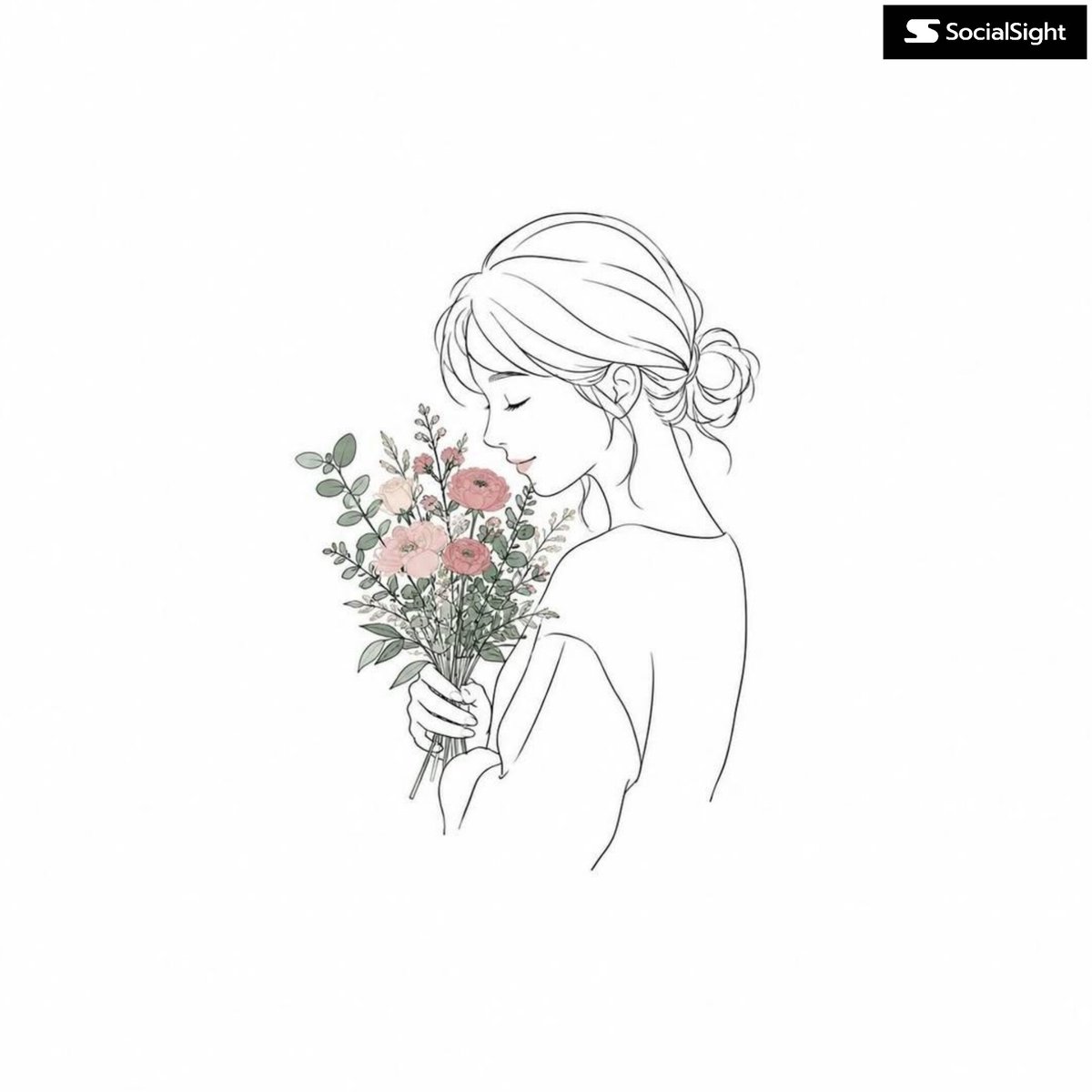 Minimalist line-art profile icon featuring “me and [subject]” in a natural inte…
