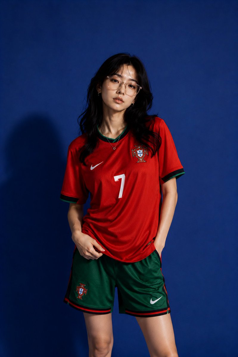 创作一组高级运动时尚风格的编辑大片照片,灵感来源于2026年国际足联世界杯(FIFA World Cup 2026)的热烈氛围。画面中是一位美…, 图片 3