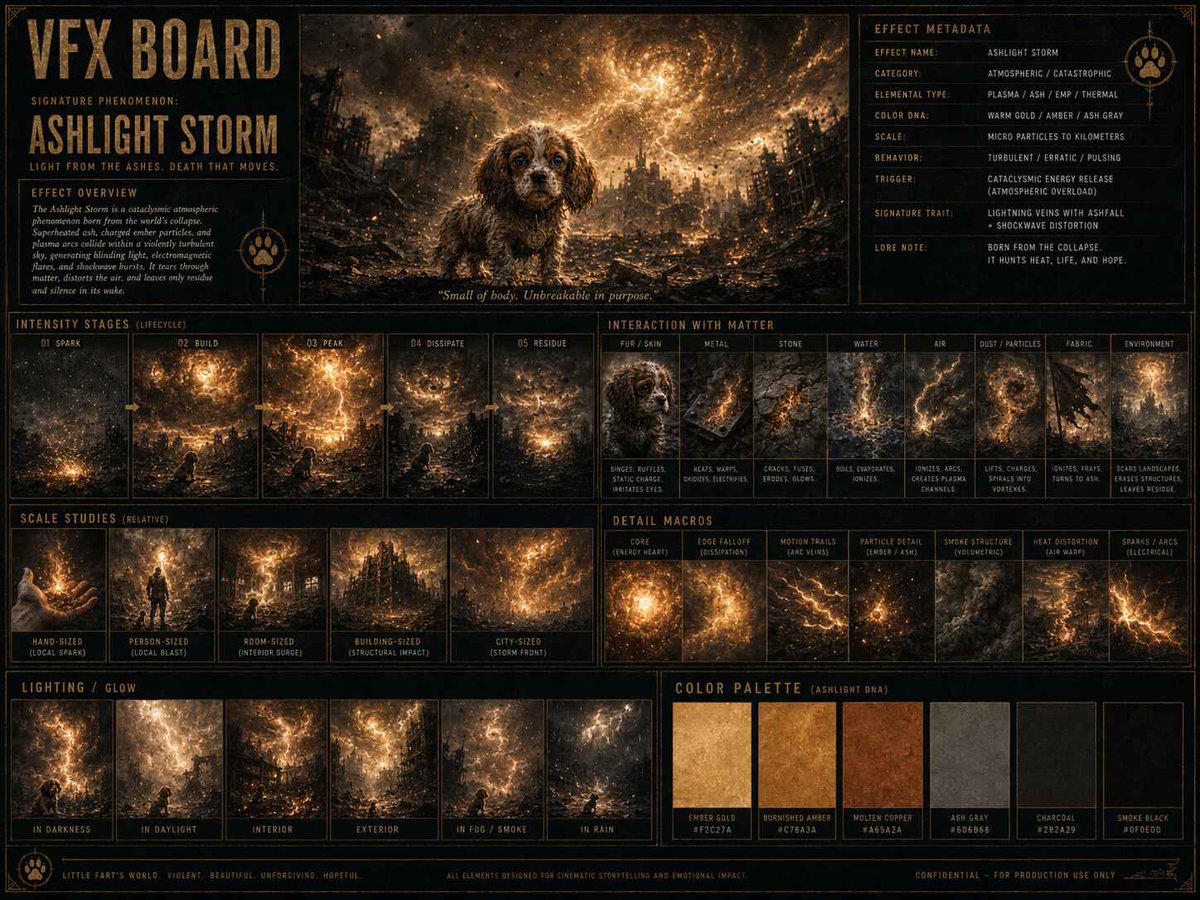 , 我用 GPT Image 2 制作了至少三块参考板,具体包括:CREATURE(角色)、SHOT(镜头)以及 VFX(特效)板。, 图片 3