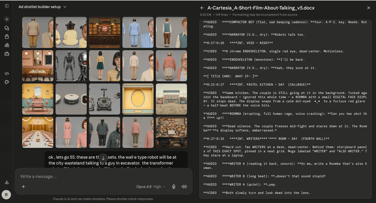 Read this short-form ad script and list everything we need to actually shoot it…