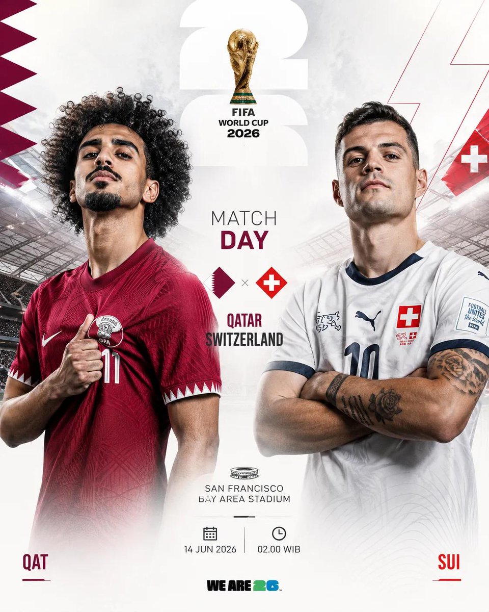 创作一张高端的2026年国际足联世界杯(FIFA World Cup 2026)比赛日宣传海报,采用现代体育营销风格。, 图片 1