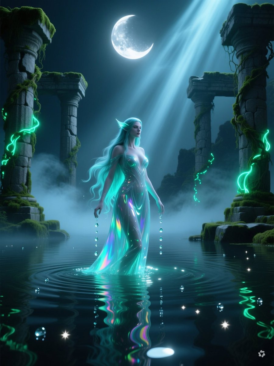 🌊 提示分享:月光湖的水仙女, 图片 4