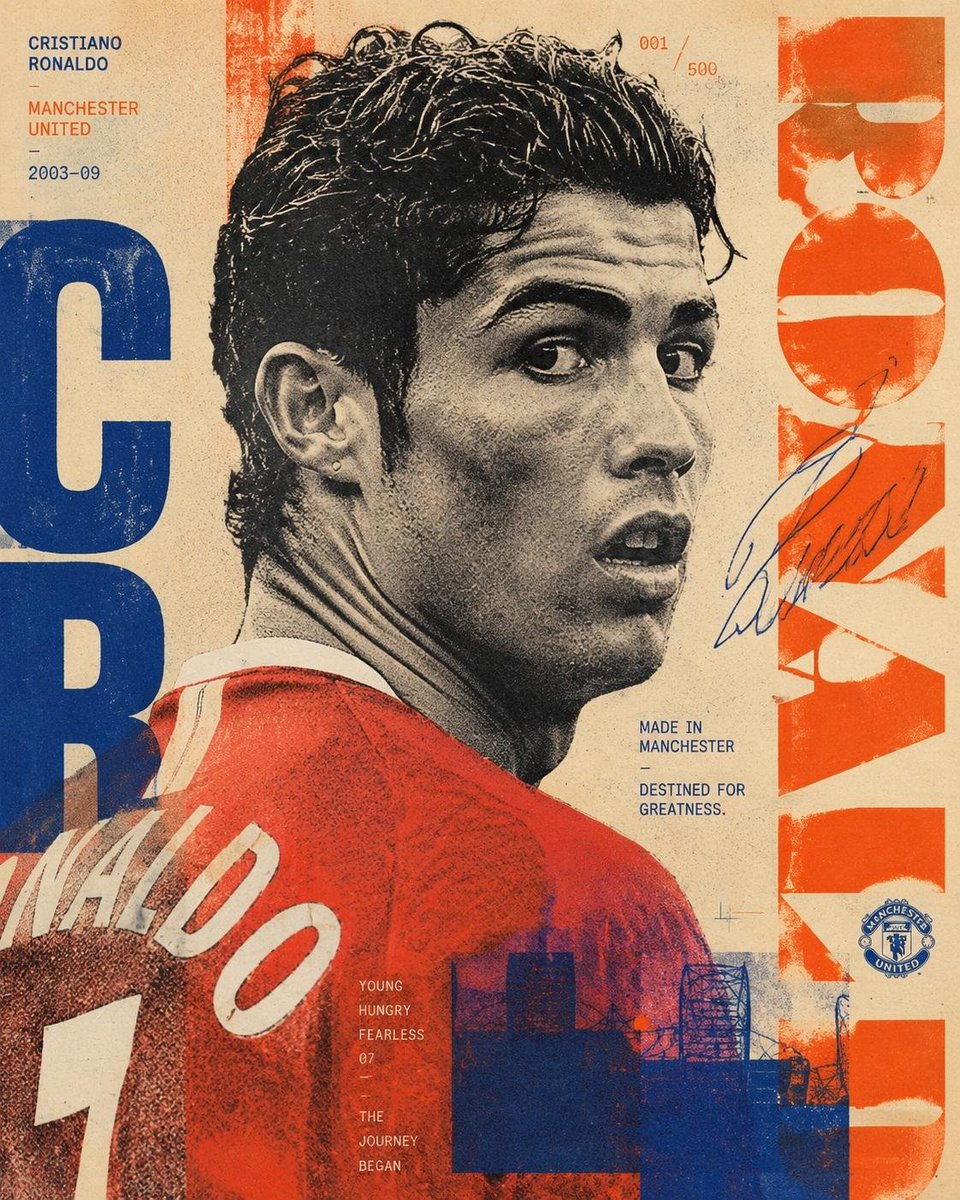 创作一张极具收藏价值的克里斯蒂亚诺·罗纳尔多（Cristiano Ronaldo）海报，灵感源自当代孔版印刷（risograph printi…, 图片 1