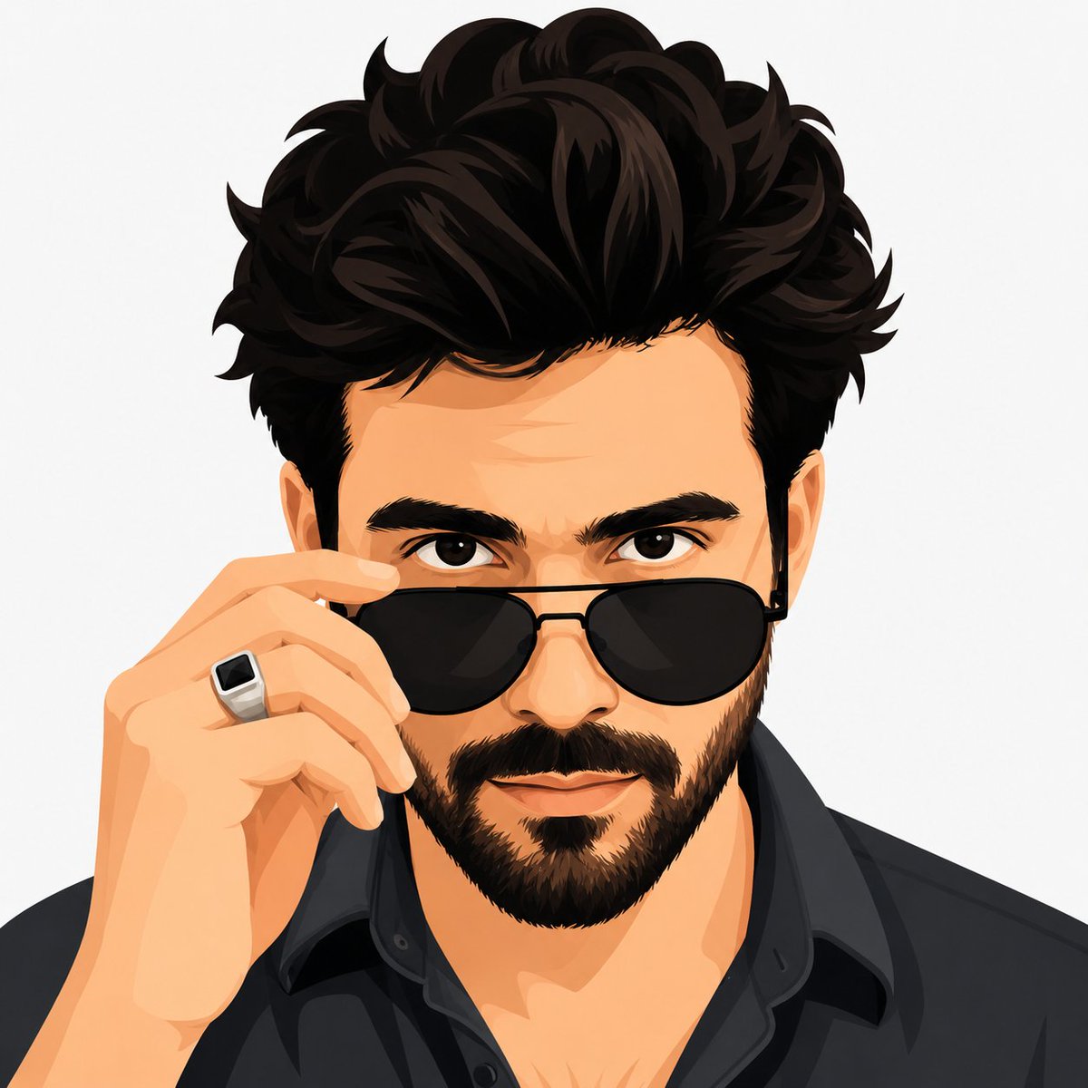 Transform the uploaded image into a clean, flat vector avatar illustration. Pre…