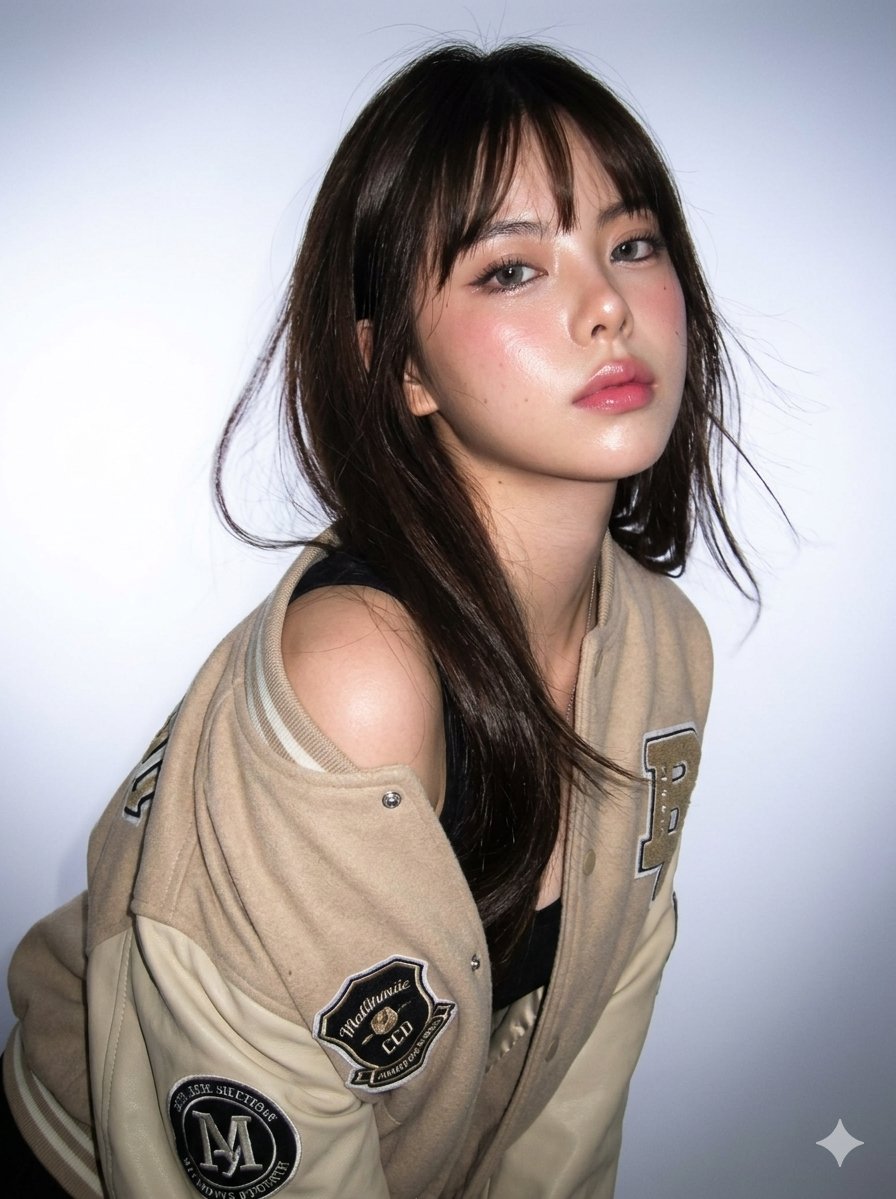 超写实时尚年轻女性肖像,超精细面部特征,可见毛孔,玫瑰色水润肌肤,高度身份一致性。, 图片 3